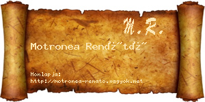 Motronea Renátó névjegykártya